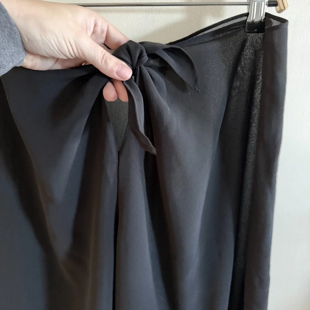 Westbound Beach Swim Coverup Pool Pants Womens Small Black Sheer Elegant Classy